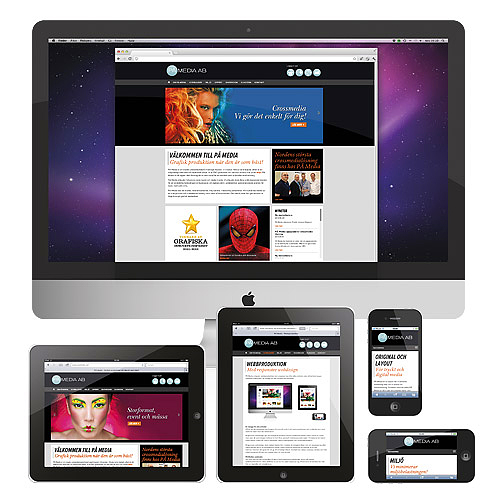PÅ Media exempel på Responsive webdesign